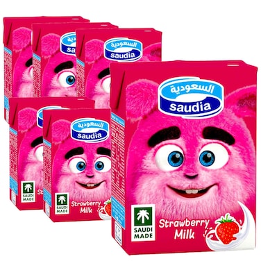 Saudia Strawberry Milk 200ml Pack of 6