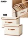 2-Piece Foldable Closet Organizer Storage Bins Set with Lids &amp; Handles,Washable Clothes Organizer, Multi-functional Linen Fabric Box for Bedding, Blankets, Toys (24L)