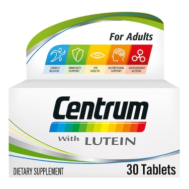 Centrum with Lutein Multivitamin Dietary Supplement 30 Tablets