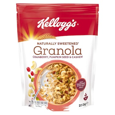 Kellogg's Granola with Cranberry Pumpkin Seed and Cashew Cereal, 250g