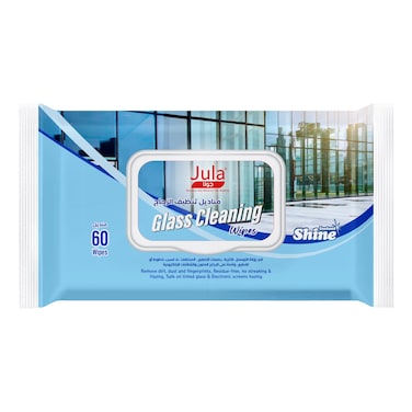 Jula Glass Cleaning Instant Shine Wipes 60 Wipes