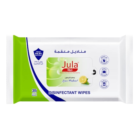 Jula Disinfectant Wipes Lemon Perfumed 35 Wipes
