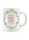Printed Ceramic Mug White/Pink/Blue