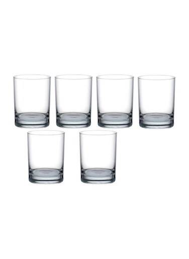 Pack Of 6 San Marino Double Rock Tumbler Clear 6x385ml