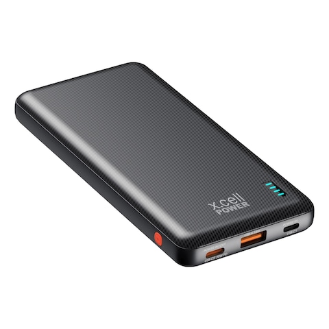 إكس.سيل بنك الطاقة بمنفذ USB لتوصيل الطاقة -أسود  10200 مللي أمبير