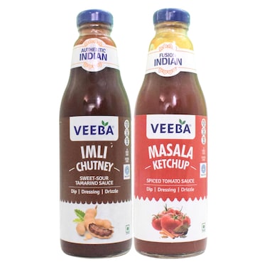 فيبا إملي صلصة تشوتني التمر الهندي الحلو الحامض وصلصة الطماطم المتبلة ماسالا كاتشب 500 غرام + 475 غرام