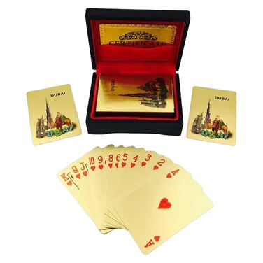 Gold Playing Card Wooden Box