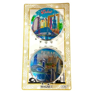 دبليو تي أهلا الإمارات العربية المتحدة فتاحة زجاجات بمغناطيس - كبير 2 قطعة