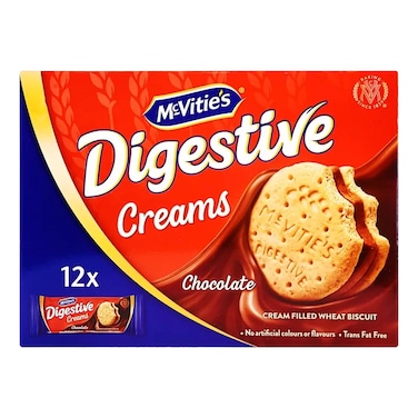 McVitie's Digestive Creams Chocolate Cream Filled Wheat Biscuit, 40g Pack of 12