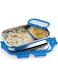 CELLO Click It Stainless Steel Lunch Pack, Blue, 925ml   Stainless Steel Lunch Box with Veg Box   Lunch Box with Snap Lock   Perfect for School, College &amp; Office