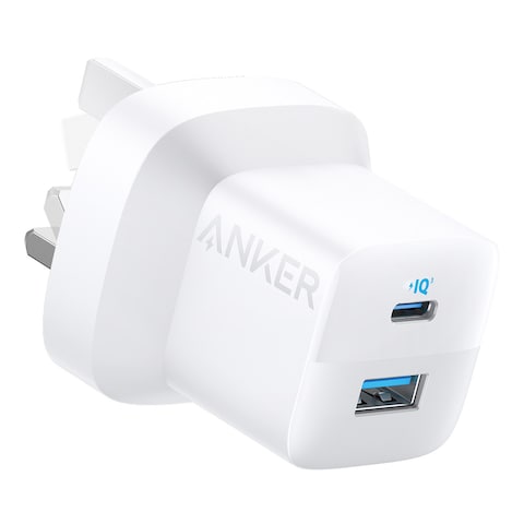 Anker USB-A and USB-C Adapter White 33W