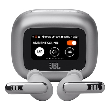 JBL Live Beam 3 Truly Wireless Noise Cancelling Bluetooth In-Ear Earbuds Silver