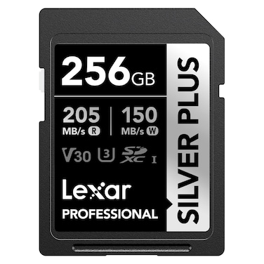 Lexar Professional Silver Plus SDXC UHS-I Memory Card LSDSIPL256G-BNNNG Grey 256GB