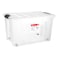 Simplify Rolling Storage Box With Clips Transparent 90L