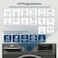 Beko 10/7 kg Washer/Dryer, 1400 RPM, 15 Programmes, Low Noise, Quick wash 14/28 Minutes, 10 Years Warranty on ProSmart Inverter Motor, WD10714M(Grey)