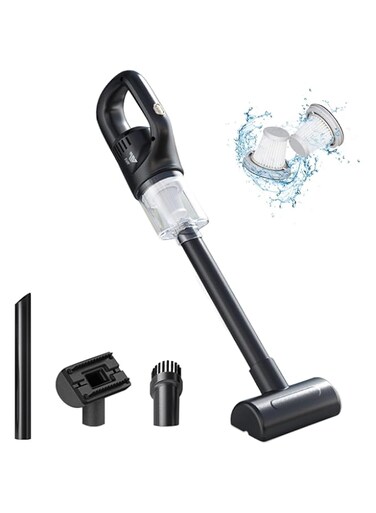 TNW Handheld Vacuum Cleaner, 12000PA Car Vacuum Portable Cordless, All in 1 Lightweight Vacuum Cleaner, Multi-Nozzles, 120W High Power Hand Held Vacuum for Car, Home, Pet, Office(Black)