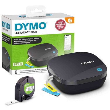 Dymo LetraTag 200B Bluetooth Label Printer Black 12x4000mm
