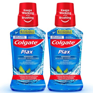 Colgate Plax Mouthwash Peppermint Blue 250ml Pack of 2