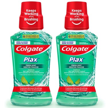 كولغيت بلاكس غسول الفم بنكهة النعناع المنعش  250 ملل ، حزمة من 2- أخضر