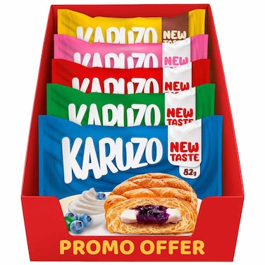 Karuzo Promo Pack Assorted Filled Pastries, 82g, Pack of 5