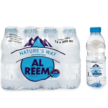 Al Reem Low Sodium Drinking Water Bottle 300ml Pack of 12
