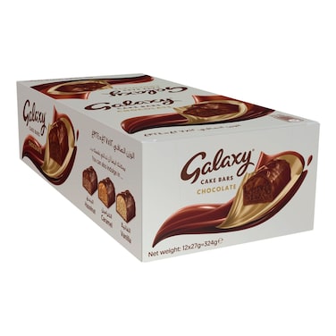 Galaxy Chocolate Cake Bar, 27g Pack of 12