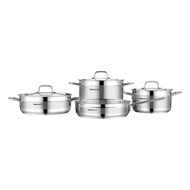 Korkmaz Alfaron Cookware Set A1954 Silver 7 PCS