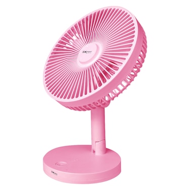 Expert Rechargeable Table Fan EX-0271RTF Pink 8inch 3 Speed