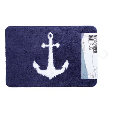 Home Trend Anchor Design Microfiber Bath Rug 40x60cm