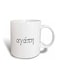 World Language Text Ceramic Mug Black/White