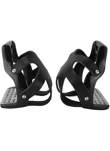 Horse Riding Stirrups, Hand Polishing Premium Material Horse Saddle with Cowhide for Horse Riders