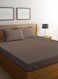 New York Percale Duvet Cover Cotton Brown