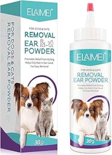 FDTY Ear Powder For Dogs, Ear Canker Powder For Dogs, Ear Mit Powder For Dogs, Pet Ear Cleaner Professional Pet Groomer Powder For Dogs, Cats And Small Pets
