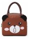 Panda Smile Brown Large Capacity Insulated Lunch Bag   Waterproof &amp; Stain-Resistant Meal Tote with Advanced Temperature Retention   Durable Polyester Lunch Bag for Office &amp; School