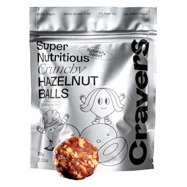 Cravers Super Nutritious Energy Bites Crunchy Hazelnut Balls 60g