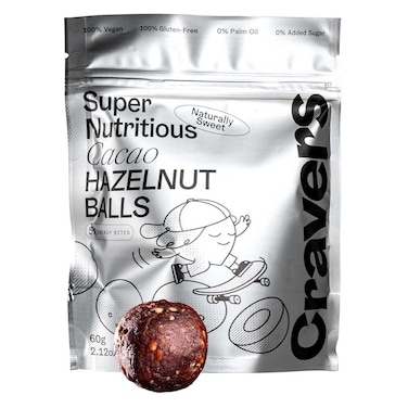 Cravers Super Nutritious Energy Bites Cacao Hazelnut Balls 60g