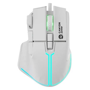 Canyon Fortnax USB 2.0 Optical Wired 9 Button RGB Gaming Mouse White