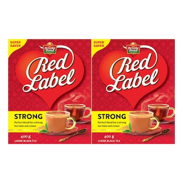 Brooke Bond Red Label Strong Loose Black Tea 400g Pack of 2
