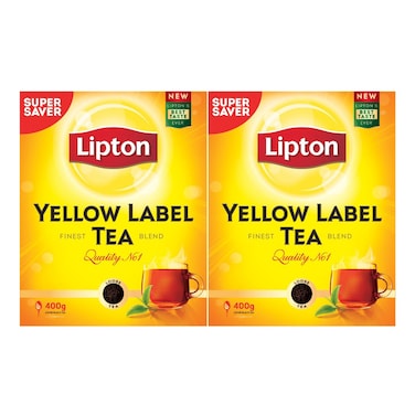 Lipton Yellow Label Loose Black Tea 400g Pack of 2