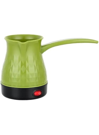 VIO&reg; Electric Hot Water Milk Tea Coffee Kettle Stainless Steel Greek Turkish Coffee Maker Portable Electric Portable Heating Machine Portable Hot Pot (Green 1)