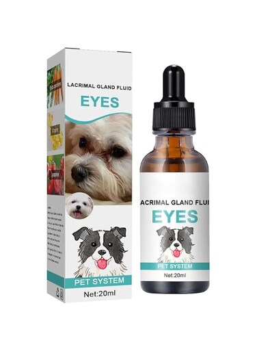 KASTWAVE Eye Rinse for Dogs, Tear Stain Remover, Safe Gentle Formula to Soothe Irritated Eyes, Prevent Stains, Reduce Itching, Redness, Odor, Debris and Wax, For All Dogs, 20ml