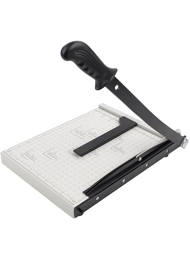 ZEQUAN A4 Paper Cutter Heavy Duty Metal Base, Stack Paper Trimmer Guillotine 13&rdquo; Cutting Length, Guillotine Paper Slicer Cutter, 10 Sheet Capacity, for Office Home or School