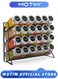 4-Tier Metal Spice Rack with 24 Spice Jars Space-Saving Spice Storage for Cupboard &amp; Pantry