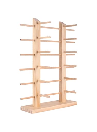 Alipis Wooden Glasses Stand, 12 Pair Sunglass Display Holder Stand Natural Wood Eyeglass Storage Rack Tabletop Sunglasses Organizer for Shop Showcase Home (2 Row, 6 Pairs Each Row)