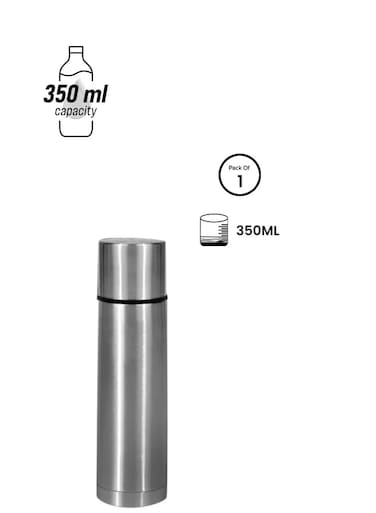 Stainless Steel Vacuum Bottle Silver/Black 350ml
