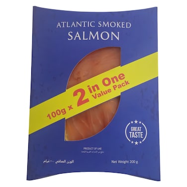 Atlantic Smoked Salmon, 100g Pack of 2