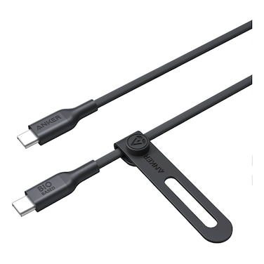 أنكر بايو-بيسد كابل USB-C إلى USB-C لمزامنة البيانات والشحن - أسود 3 قدم