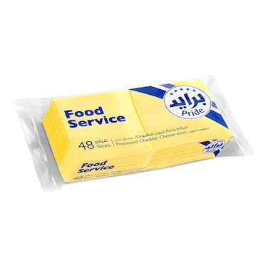 برايد شرائح جبنة شيدر المصنعة 48 شريحة 800 غرام