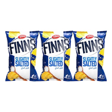 Tiffany Finns Crinkled Slightly Salted Potato Chips, 170g Pack of 3