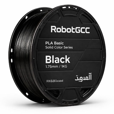 فيلامنت PLA أسود للطابعة ثلاثية الأبعاد 1.75 مم 1 كجم   مادة طباعة FDM بدقة ±0.02 مم   بثق سلس بدون التواء لنماذج دقيقة
